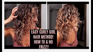 EASY CURLY GIRL METHOD  HOW TO  BEGINNERS [upl. by Aivart]