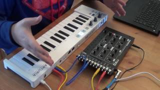 Moog Werkstatt with CV expander with Arturia Keystep [upl. by Merwyn]