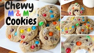 Soft n Chewy MampM Cookies Homemade easy recipe [upl. by Tobie823]