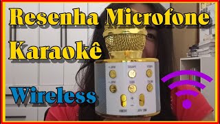 Resenha Microfone Karaokê Wireless [upl. by Aiekan]