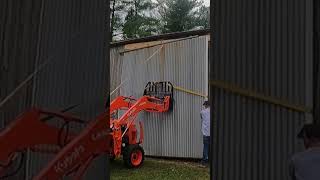 Kubota Tractor Barn Door Installation shorts howto kubota tractor [upl. by Myrwyn]