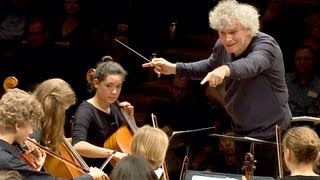 In rehearsal Simon Rattle conducts 6 Berlin school orchestras [upl. by Carolus760]