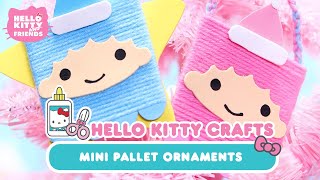 Hello Kitty Mini Pallet Ornaments  Hello Kitty Crafts [upl. by Olsson460]