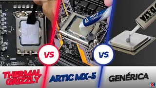 Comparativa de PASTAS TÉRMICAS Thermal Grizzly vs Arctic MX 5 vs Genérica  ¿Cuál es la mejor [upl. by Sowell]