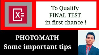 Tips to qualify final test  photomath final test  final test solutions of photomath  FINAL TEST [upl. by Akeenat94]