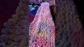 Hand knitting a baby blanket💕👶🍼 handknit knitblanket knit [upl. by Htebasil]