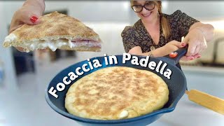 FOCACCIA in PADELLA Istantanea SOLO 5 INGREDIENTI [upl. by Enimassej]