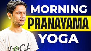 Morning Breathing Exercises under 10 Minutes  Daily Pranayama Yoga  Saurabh Bothra Yoga [upl. by Silirama679]