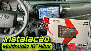 ✅ Instalação Multimídia na Hilux 2023  NavPro QuadCore 10” [upl. by Novets]