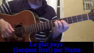 Le plat pays Jacques Brel reprise guitare 1962 [upl. by Enilatan300]