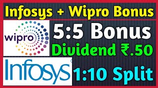 Infosys  Wipro Bonus Declared 🚨 Stocks Declared High Dividend Bonus amp Split With Ex Dates [upl. by Hackney245]