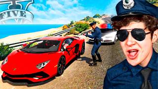 ROBANDO SUPER AUTOS como POLICÍA FALSO en GTA 5 🚘👮‍♂️ Mods [upl. by Roslyn]