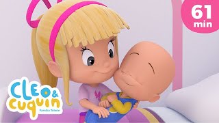 ¡Es hora de dormir 😴🛏️ y más canciones infantiles para bebés con Cleo y Cuquín [upl. by Suoicserp]