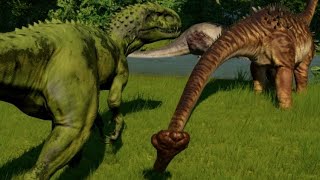 Indominus Rex Camouflage vs Sauropods Including Ankylodocus 1080p 60FPS [upl. by Lupee]