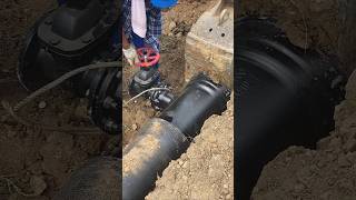 Installation process of cast iron pipe threeway valve [upl. by Viscardi]