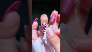 Polygel nail art tips Nail Art 네일아트 Shorts Nailart [upl. by Zeuqram]