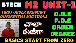 btech m2 unit1 first order ordinary differential equationODEPDEhighest orderhighest degree [upl. by Yregerg]