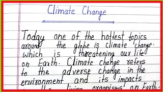 essay on climate change in englishparagraph on climate change in englishclimate change par nibandh [upl. by Johansen]