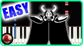 Bergentrückung  ASGORE  Undertale  EASY Piano TutorialSynthesia Top Anime Music [upl. by Yddeg532]