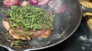 Cooking a Ribeye Steak  Cast Iron [upl. by Nilesoy]