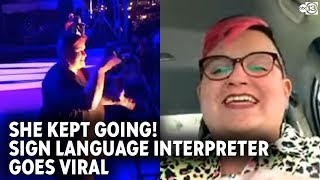 Sign language interpreter goes viral over rap concert [upl. by Bowra]