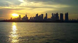 Dinner Cruise  Sunset over Singapore Skyline [upl. by Lyrehs]