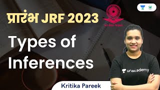 Types of Inferences  JRF 2023 Exam  Kritika Pareek [upl. by Aicil]