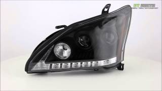 0406 Lexus RX330 DRL LED Projector Headlights [upl. by Elburr669]