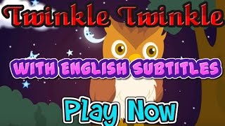 Twinkle Twinkle with English Subtitles  Nursery Rhymes amp Songs in HD  Kids Rhymes [upl. by Pucida]