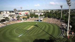 Black Caps vs Sri Lanka  Seddon Park Hamilton  aerial view [upl. by Merfe]