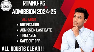 RTMNU PG 202425 ADMISSION ALL DOUBTS CLEARED  PROCESS LAST DATE rtmnu admission EDUTECH nagpur [upl. by Esoranna642]