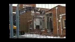 Moseley School Demolition College Road East Wing Buildings0001wmv [upl. by Nylireg]