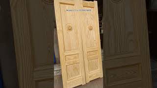 Yellow pine wood sold wood Doors interiordesign [upl. by Inig380]