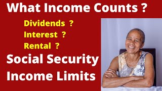 Social Security Income Limit What Counts As Income [upl. by Milt718]