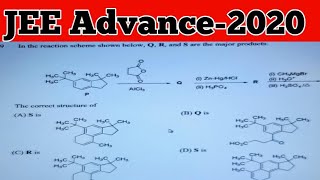 In the reaction scheme shown below Q R and S are the major JEE Advance2020 [upl. by Samson]