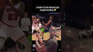 Jordan Poole almost got bodied again 😭nba [upl. by Rese]