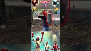 Jesus VS Satan please support the Lord he will protect you good luck🙏👍❤👆😇 jesus shorts [upl. by Eoz530]