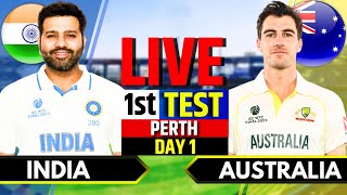 India vs Australia 1st Test Day 1  IND vs AUS Live Match  Live Cricket Match Today  3rd Session [upl. by Aticilef]