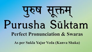 Purusha Suktam  Vedic Chant from Sukla Yajur Veda  Kanva Shaaka  Sri K Suresh [upl. by Ennobe367]