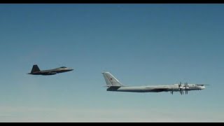 Russian and Chinese bombers intercepted off of Alaska [upl. by Eichman]