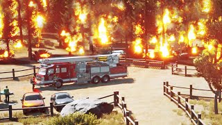 Huge Forest Fire in Firefighting Simulator [upl. by Aneehsyt583]