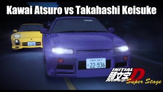 Kawai Atsuro VS Takahashi Keisuke BNR34 vs FD3S ENGLISH SUBTITLES  Initial D Super Stage EP3 [upl. by Kuehn344]