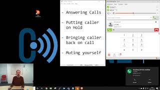 Bria Desktop Answering a Call Putting Caller on Hold Bringing Caller back on Call Muting and Unmutin [upl. by Rahmann]