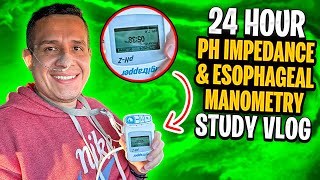 24 Hour Esophageal Impedance pH Test amp Esophageal Manometry Study Vlog [upl. by Xer]