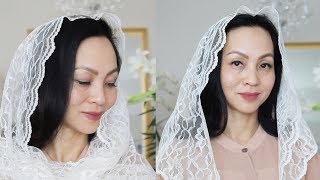 DIY CHAPEL VEIL Part1 French Seams INFINITY amp TRIANGLE CHAPEL VEILS [upl. by Caundra]