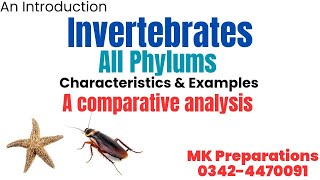 Introduction to All Invertebrate  Comparative Analysis of All Invertebrates Phyla  MDCAT Biology [upl. by Earl]