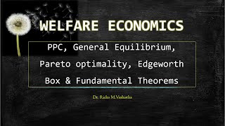 INTRODUCTION TO WELFARE ECONOMICS I PPCGeneral EquilibriumPareto optimality Edgeworth BoxTheorem [upl. by Molahs550]