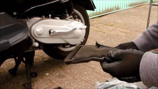 How to change the air filter on a VESPA LX 50 [upl. by Enelyahs]