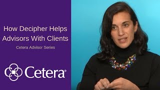 How Decipher Helps Advisors With Clients  Majdah AlQuhtani Altus Wealth Management  Cetera [upl. by Aissila]