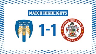 Highlights  Colchester United 11 Accrington Stanley [upl. by Samohtnhoj990]